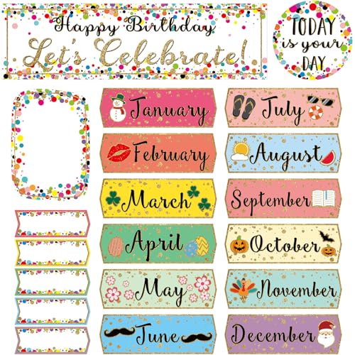 Outus 60 Pcs Happy Birthday Bulletin Board Set...