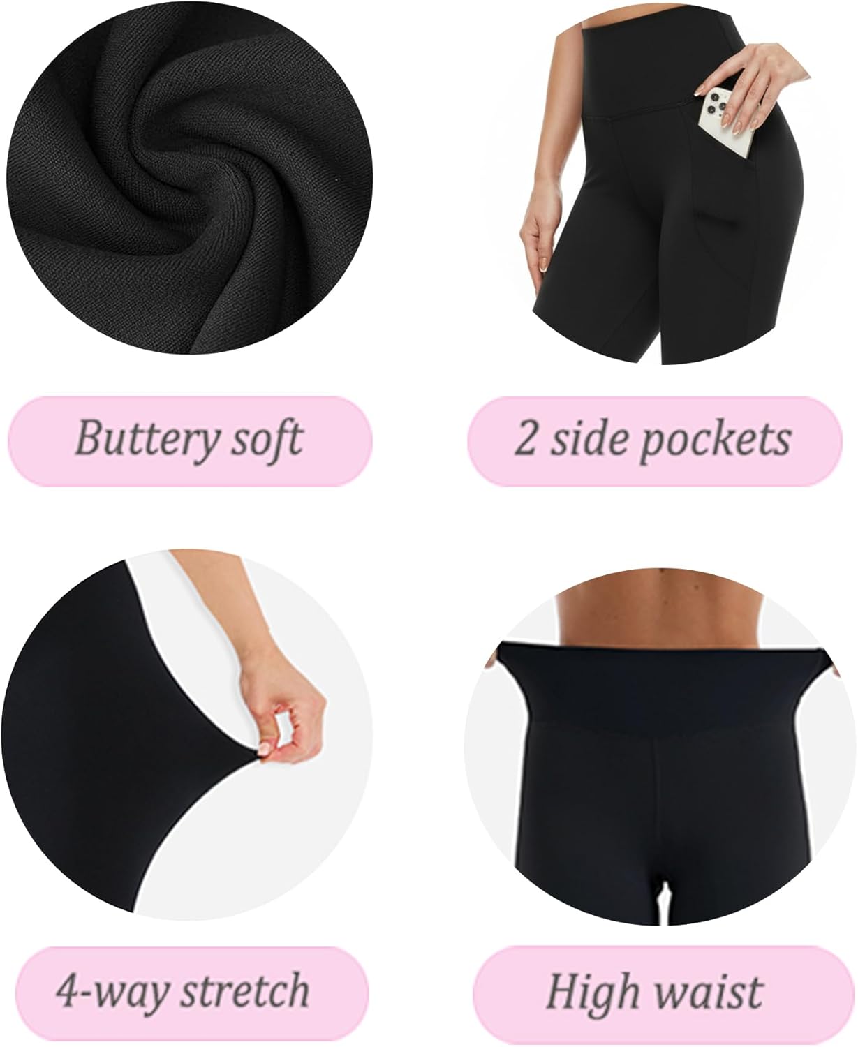 Girls Leggings with Pockets-Kids Soft High Waist Athletic Workout Dance Running Yoga Pants for 6-14Years - Image 5