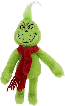 RELIGES 9 inches Green Christmas Monster Plush Toy Soft Christmas Stuffed Animal Doll for Boys and Girls, Perfect for Christmas Decorations and Gifts Fun Green