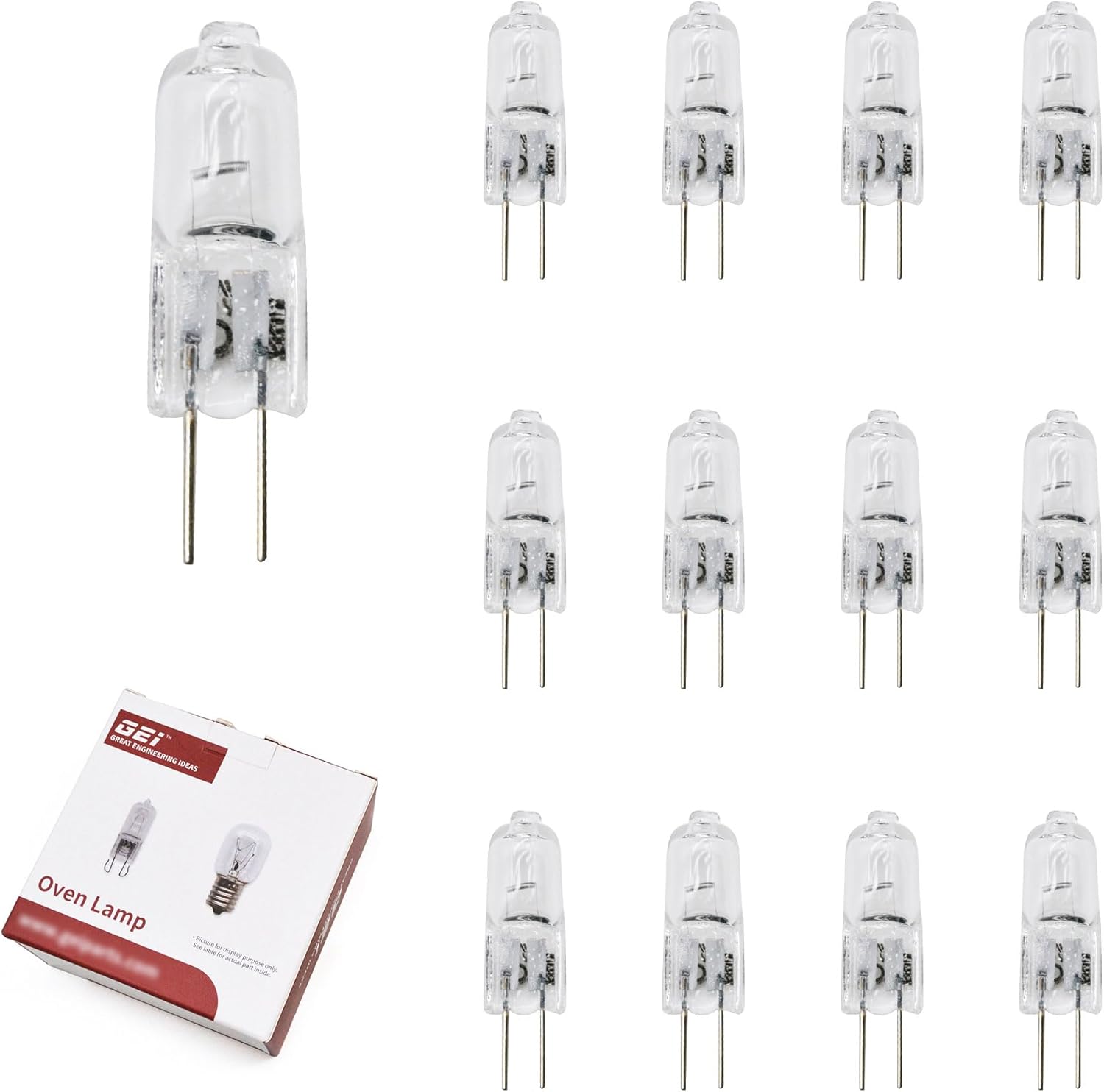 G4 Bulb 10W Halogen Light Bulb 2 Pin 12V G4 Bulbs Replacement for Under Cabinet Puck Light, Chandeliers, Landscape Lighting Desk Lamp 2700K Warm White