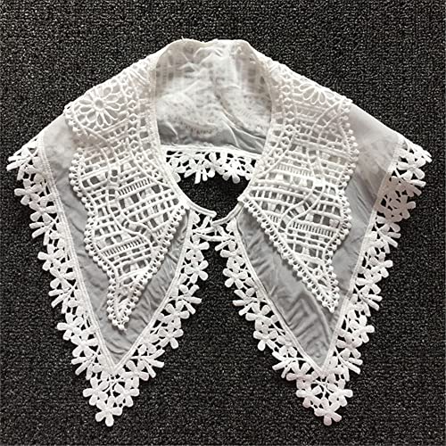 GIVBRO Spitzenkragen Fake Kragen Vintage Blumenstickerei Ausschnitt Hemd Blusenkleid Kragen für Frauen Damen Kleidung Stil 20