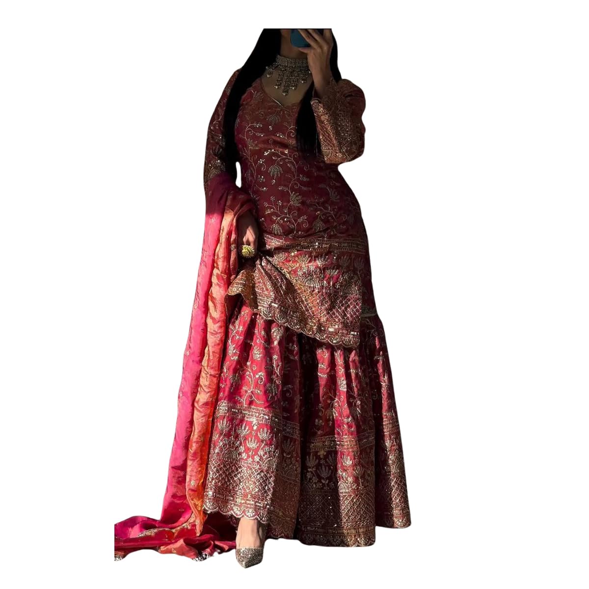 iyalafab WOMEN'S Chiffon FullStichedsalwar LEHENGA suit Designer SAnarkaliStitchedSuit Fully Stitched Suit for Women S SF251241-XXL SIZE Gold XXL-picture-35