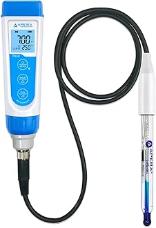 Apera Instruments PH60-SA Handheld pH Meter Tester Kit with LabSen 845 ATC pH Electrode for Lab-Grade pH Measurement in Strong Alkaline or High Salinity Water Solutions