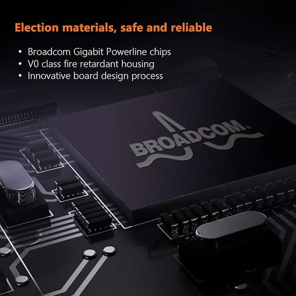 Tenda PH5 AV1000 Adattatore Powerline Gigabit 2 Set Kit with WLAN 1000Mbits by LAN 300Mbits by WLAN Compatibile con tutti gli adattatori Powerline AV1000