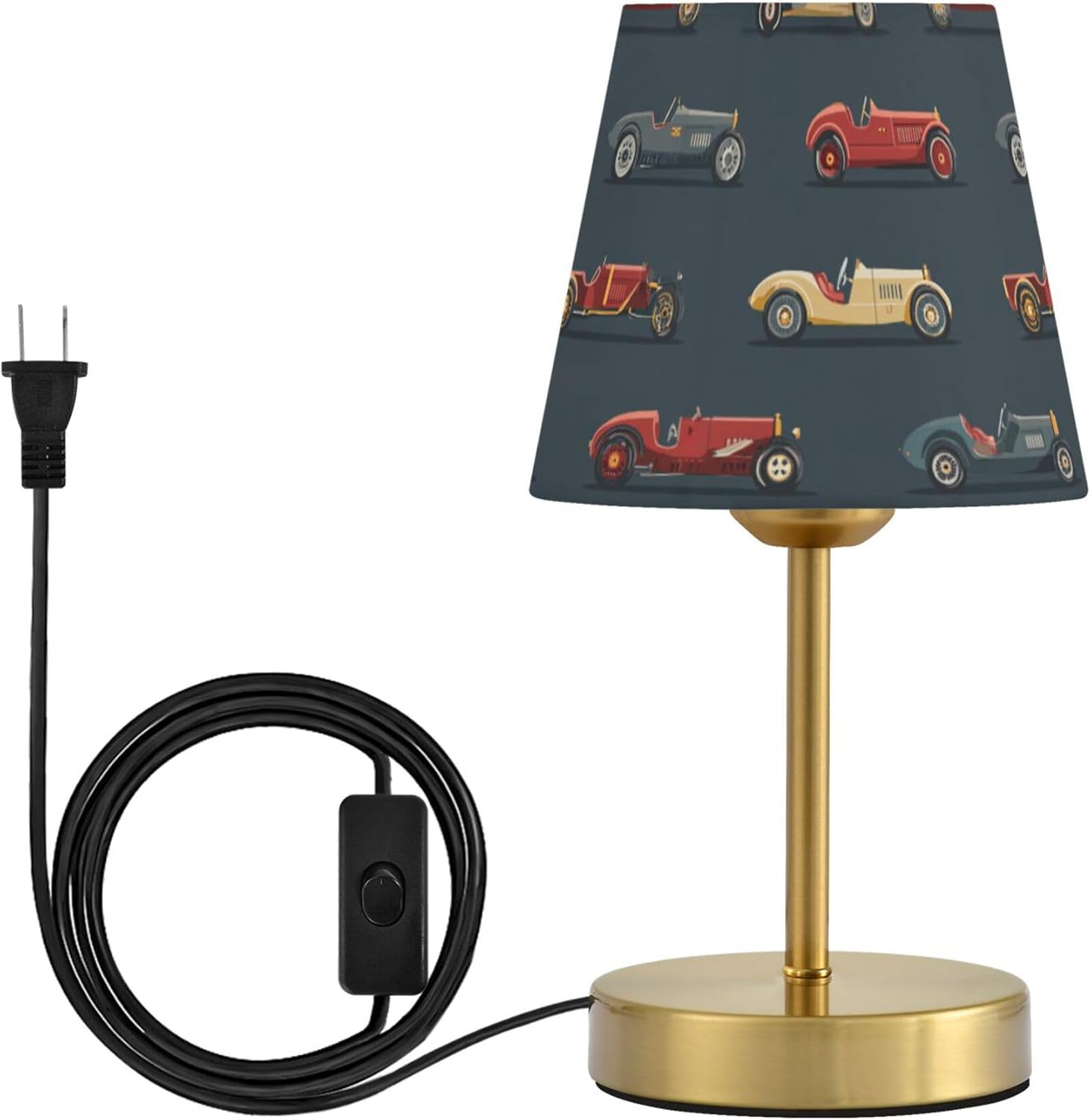 Car Race Dimmable Table Lamp Night Light Bedroom Lamps for Nightstand Living Room Dorm Home Office Desk, LED Bulb Included, M