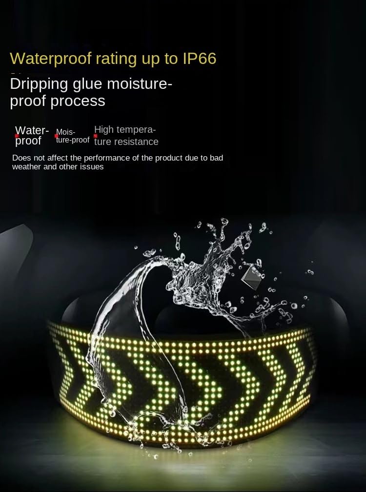 Devil Eyes Light For Cars, DIY Car Dynamic LED Smart Color Eye Lamp Soft Screen, Programowalny Elastyczny Ekran Matrycowy, Z Pilotem APP, Do Samochodu, Baru, Sklepu Edytuj Tekst Graffiti(2PC,12*59.5CM