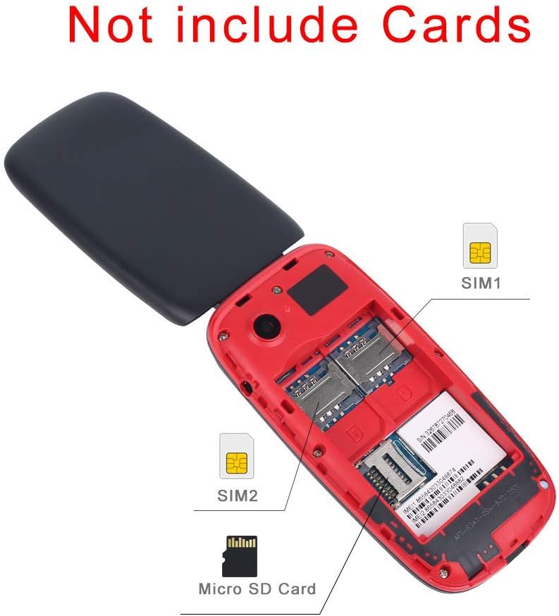 Unlocked Mobile Phones for Elderly, Big Button Senior Mobile Phone SIM Free Pay as You Go Flip Mobile Phone Easy to Use with SOS Emergency