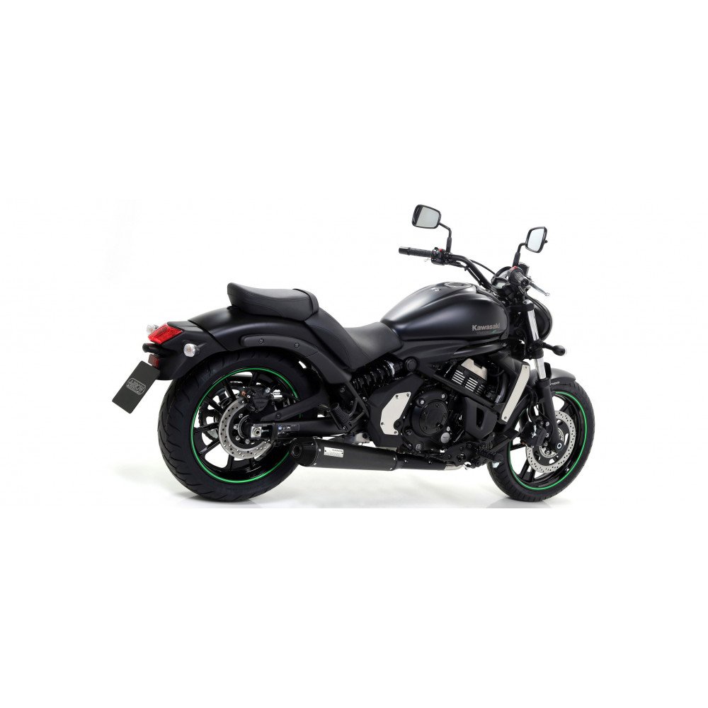 ARROW MARMITTA OMOLOGATA REBEL NICHROM DARK KAWASAKI VULCAN S 650 '17/20 CON FOND. CARBY RIC.ARROW
