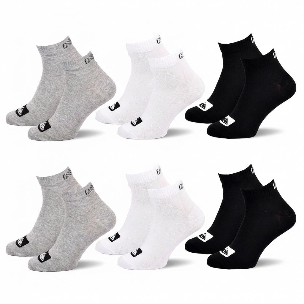 OZABI Quiksilver Pack de Chaussettes courtes Homme QUARTER Lot 6 Paires Sport