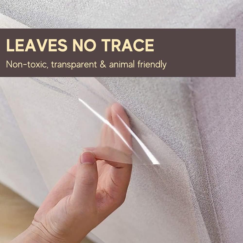 Leo’s Paw Furniture Scratch Protector Couch Cat Scratch Deterrent Guards Anti-Scratch Repellent Mat for Couch Sofa Scratch Training Adhesive Transparent & Discreet 18x12 inch Plastic Shields (8-Pack)