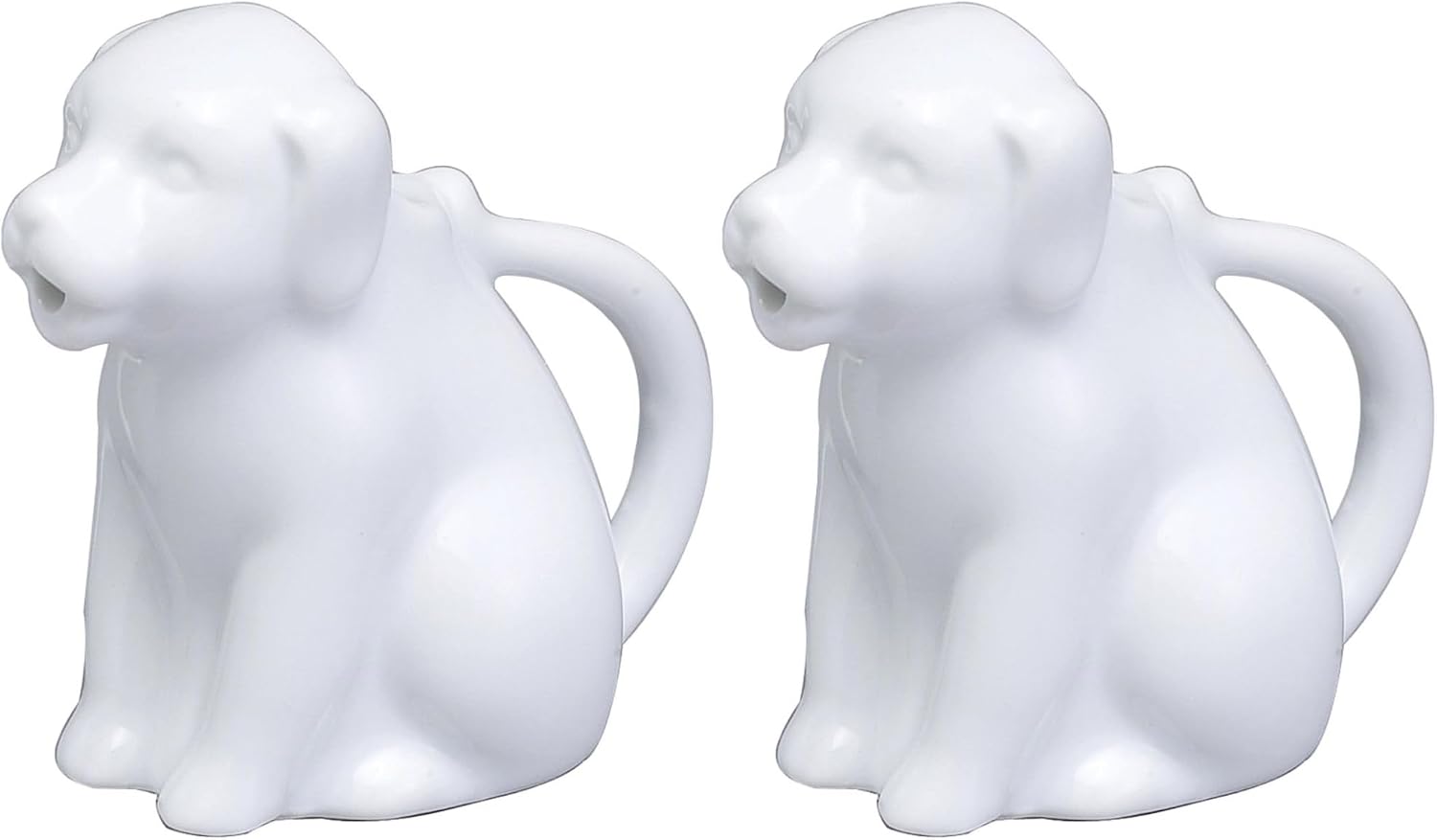 HIC Kitchen Mini Cat Creamer With Handle, Fine Porcelain, 2-Ounce, For Serving Milk, Cream, Syrup, Dressings, And Sauces