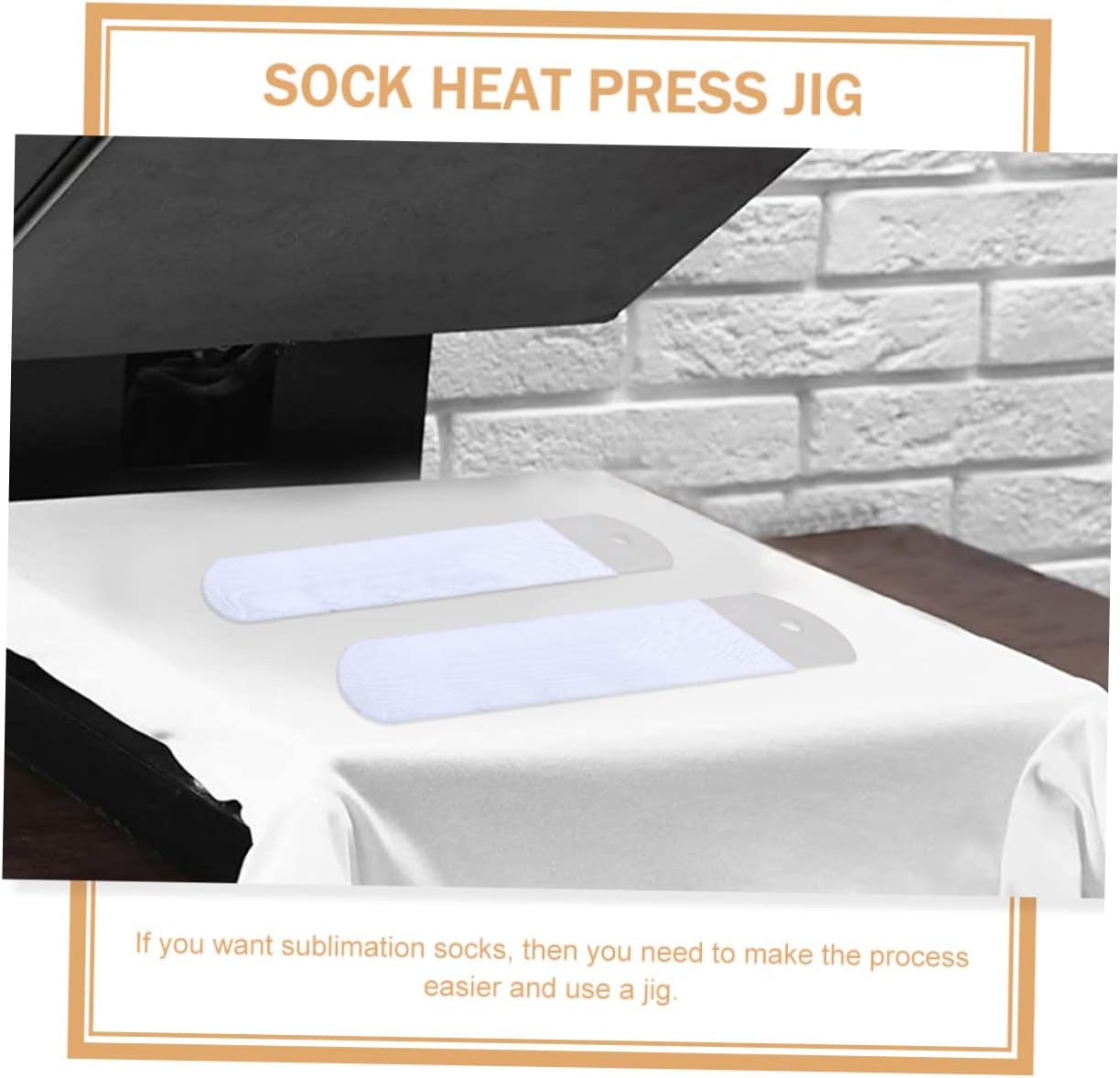 GLSTOY 2pcs Aluminum Sock Jigs for Sublimation Printing Durable Heat Press Inserts for Easy Sock Shaping and Transfer DIY Projects