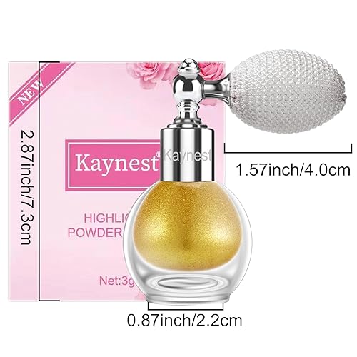 Miniatura 7 de KAYNEST - Polvo brillante en aerosol, brillo corporal con purpurina facial, resaltador de alto brillo, maquillaje suelto para mujeres, cabello y