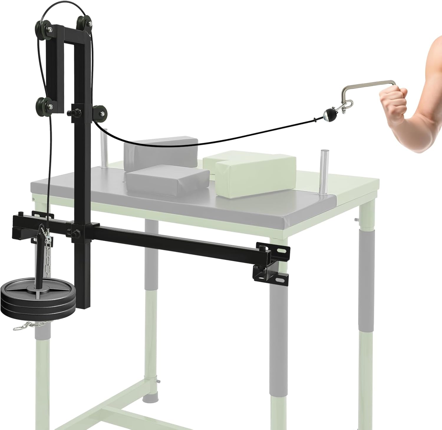 Xuthusman Arm Wrestling Training Equipment,Wrist Forearm Trainer with Pulley System Adjustable Arm Strength Training Device for Home Gym Arm Wrestling Exercise