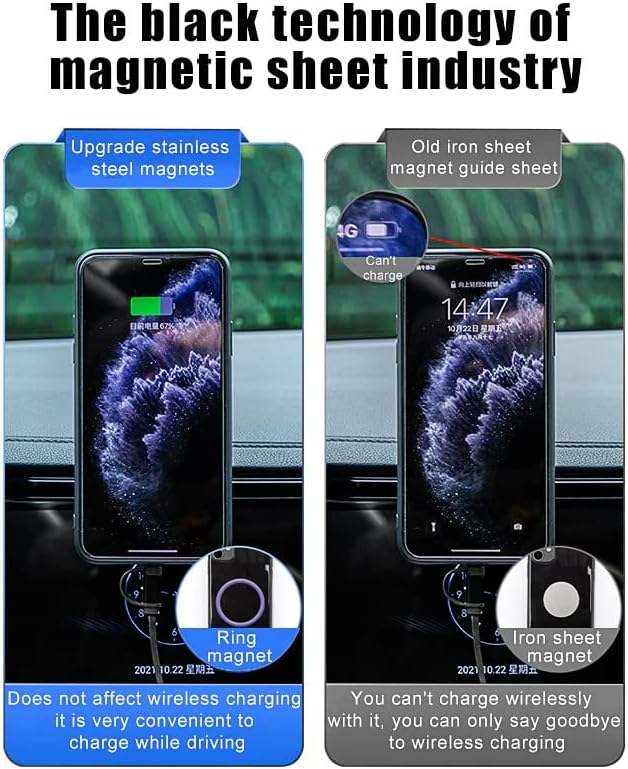 Miniatura 5 de SALEX Compatible con Magsafe - Juego de 9 anillos magnéticos para funda de teléfono celular, bonitos adhesivos magnéticos redondos de colores