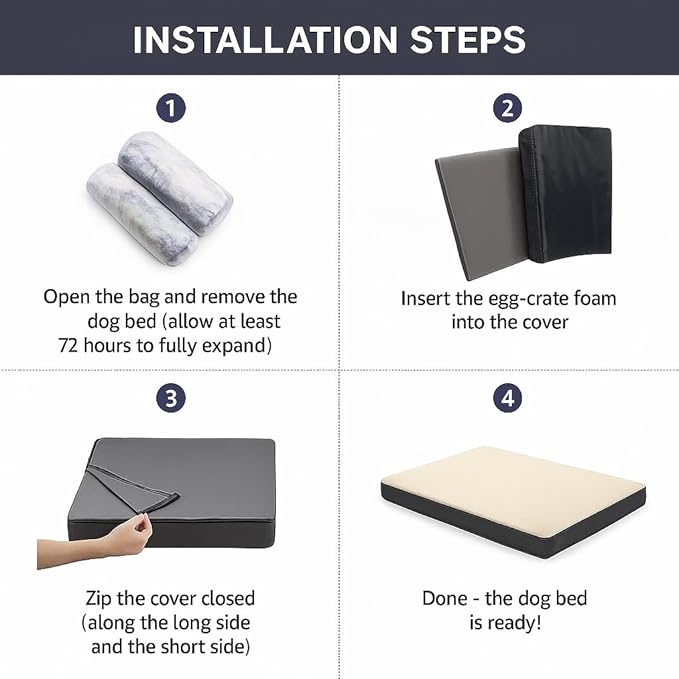 Cama para Perro Grande 91x66cm con Cubierta Removible y Soporte Ortopédico miniatura 6