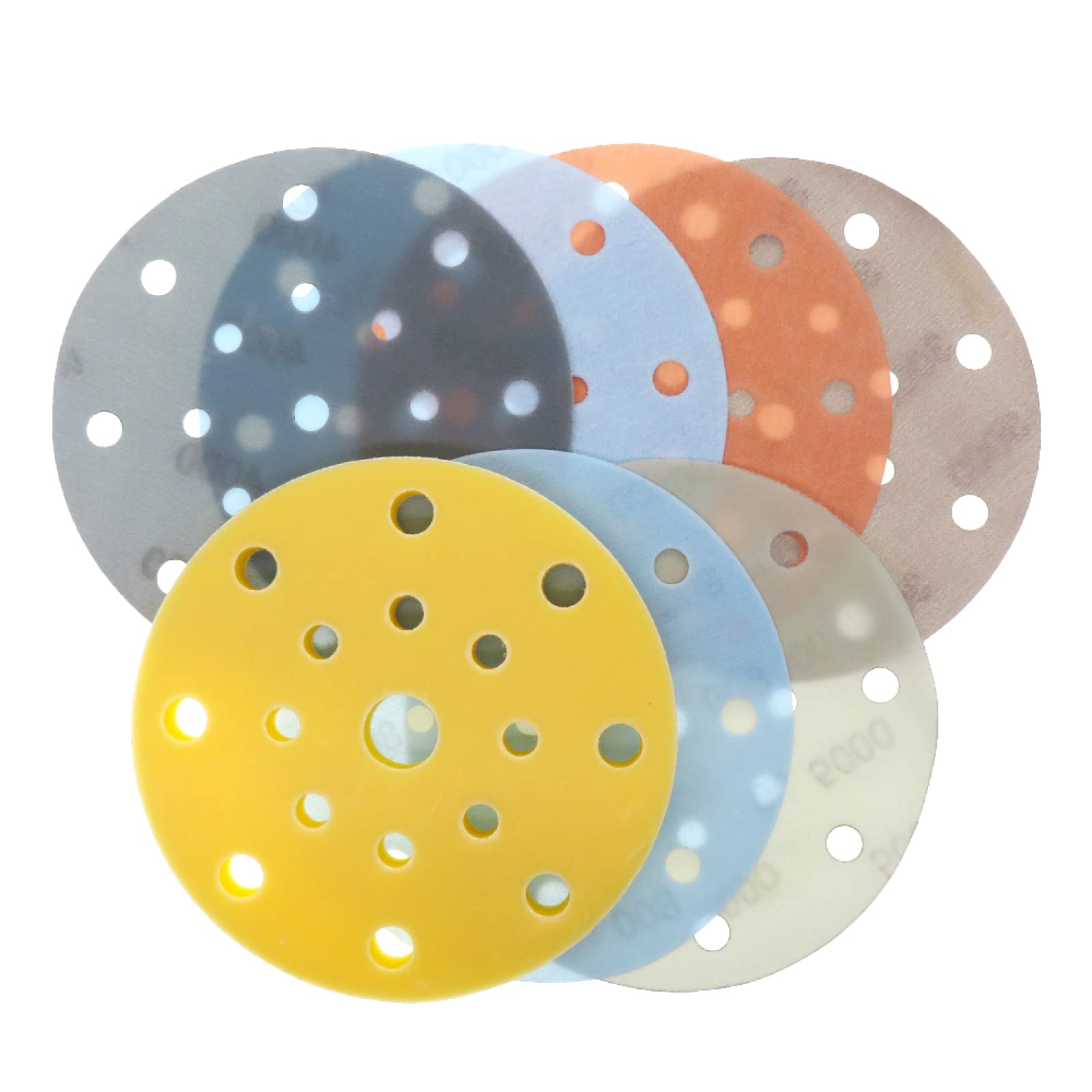 31 Uds. Disco De Lijado De Película Superfina De 6 Pulgadas Con Almohadilla De Interfaz Papel De Lija Suave Impermeable Para Lijado De Pintura Automotriz En Seco Húmedo