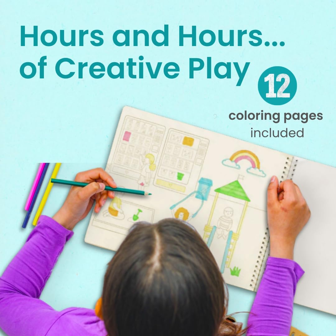 Food Truck Adventure 500+ Kids Sticker Book by Cupkin Fun Toddler Travel Activity Coloring and Sticker Book, 12 Coloring Pages + 12 Scenes for Children's of 2-8 Years, Valentines Gifts for Kids - Image 4