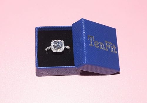 Miniatura 7 de Joyería 3 quilates VVS1 anillo de compromiso de diamantes simulados para mujer joyería de boda de plata, Diamante sintético