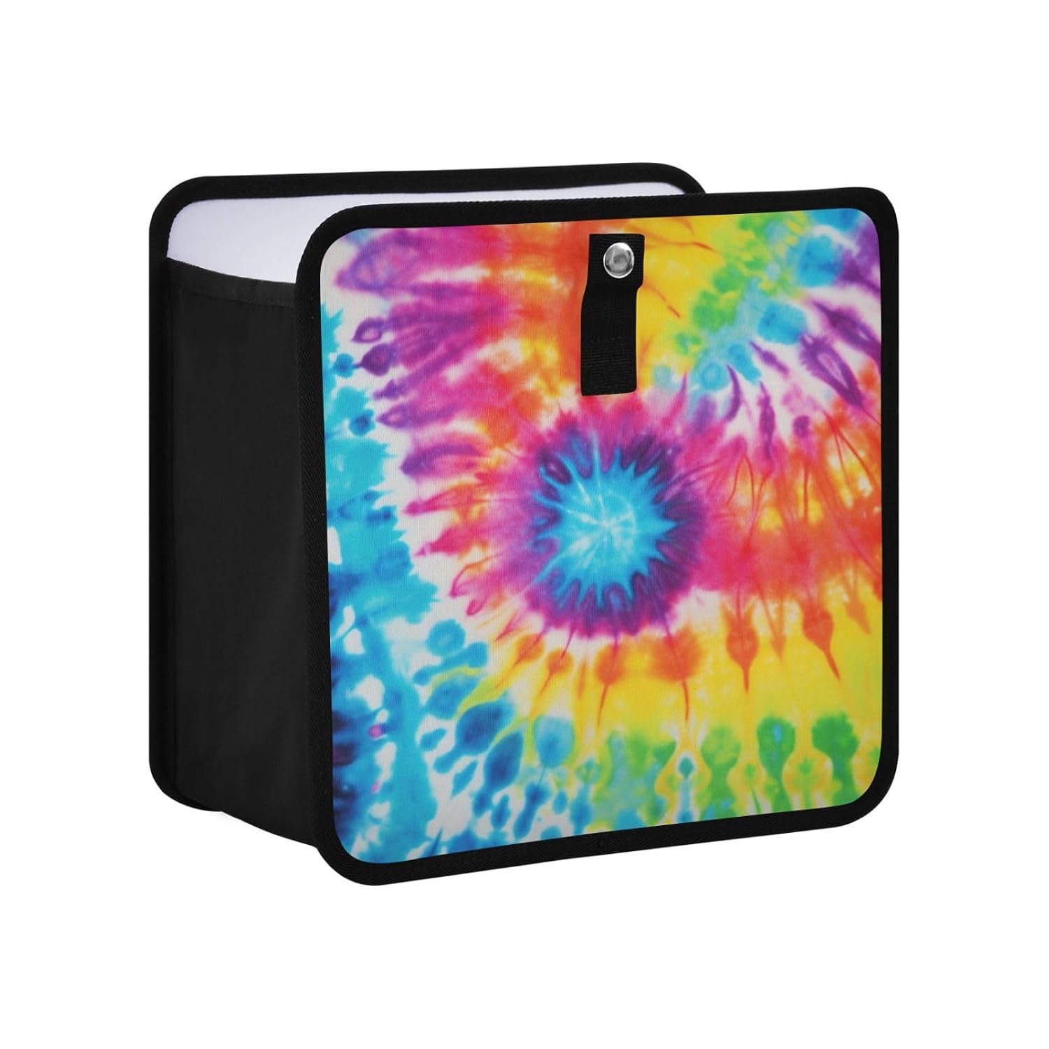 Car Trash Can Tie Dye Rainbow Print, Foldable Waterproof Leakproof Auto Garbage Bag, Large Capacity Multipurpose Storage Organizer Car Accessories for Sedan SUV
