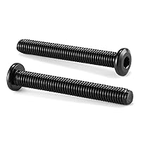 Vista 18 de M6 x 65mm 10 piezas de tornillos de casquillo de cabeza hexagonal con broca, acero inoxidable 304 18-8, rosca parcial, óxido negro de SG TZH