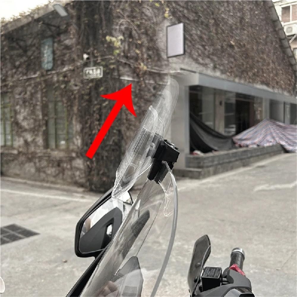 Spoiler di estensione del parabrezza for moto, deflettore dell'aria del parabrezza for Suzuki VS 600 800 DL650 DL1000 DL250 V-STROM 650 1000 XT(A Large Transparent)