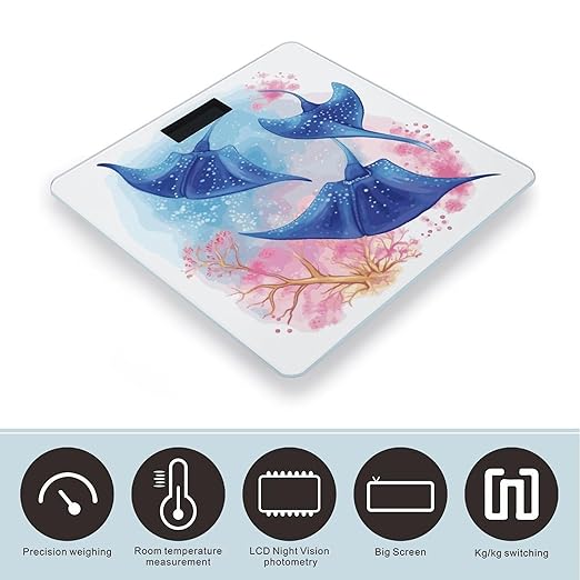 Báscula Digital VstaDank con Pantalla LED, Vidrio Templado, 4 Sensores miniatura 3