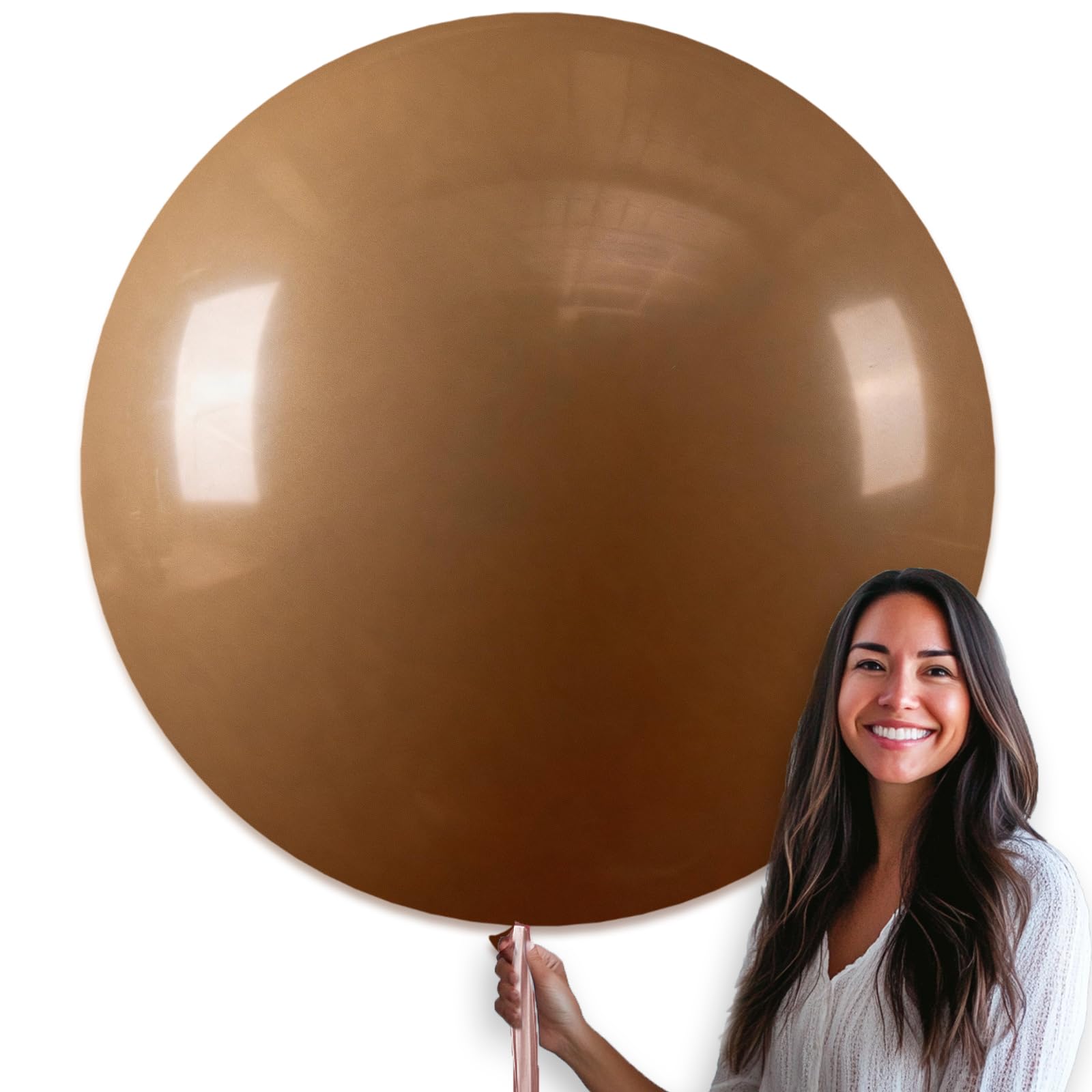 PartyWoo Brown Balloons 4pcs Boho Neutral Coffee Tan Fall Color