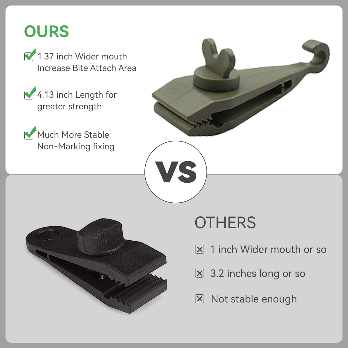 Keovoker Upgraded 20 Pack Large Tarp Clips with Bungee Balls in Bag-Clamps Heavy Duty Lock Grip, Shark Tent Fasteners Clips Holder for Outdoor Camping and Caravan Canopies, Pool, Car, Boat Covers