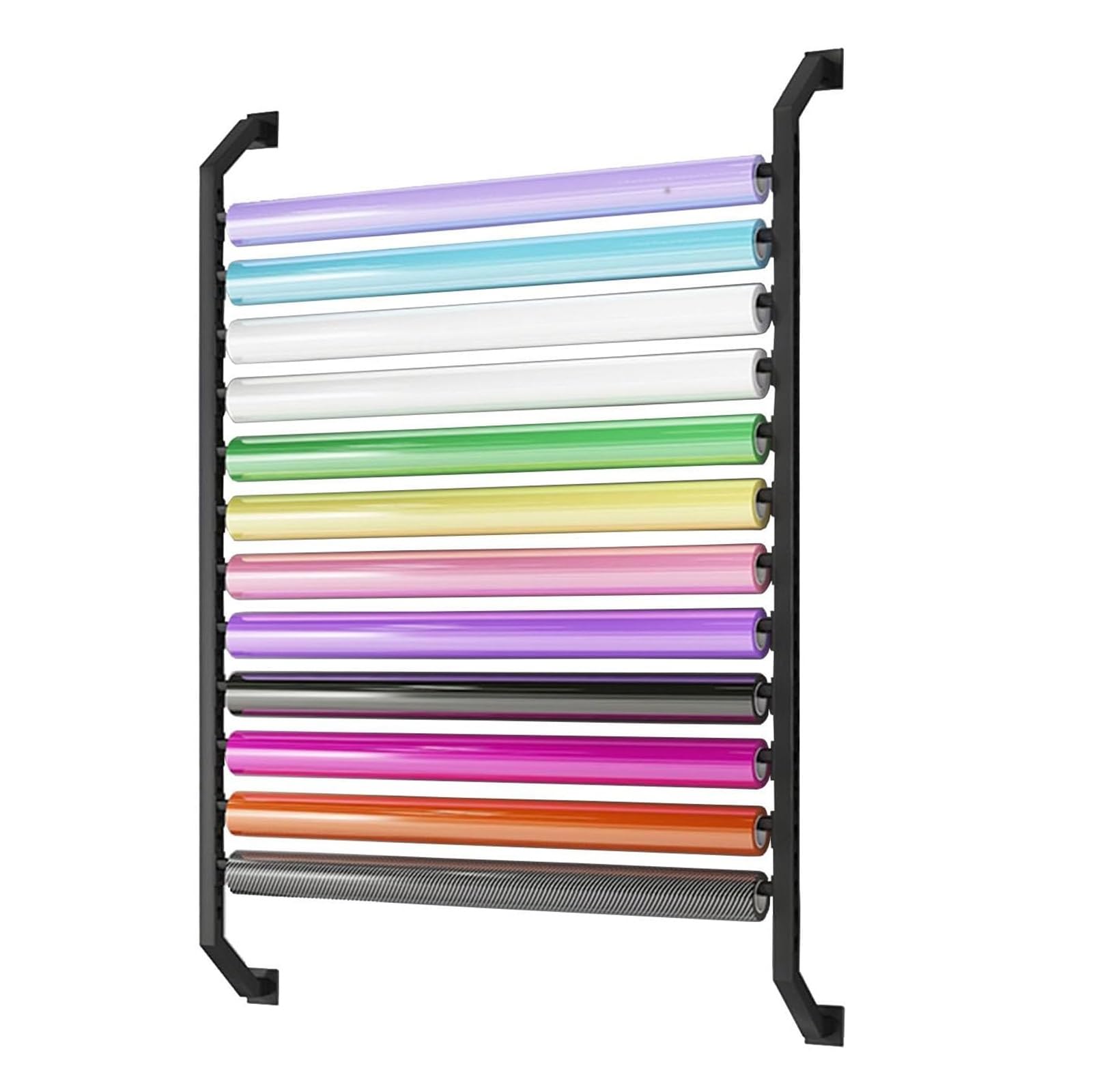 Support mural robuste en acier pour 12 rouleaux de vinyle lourds