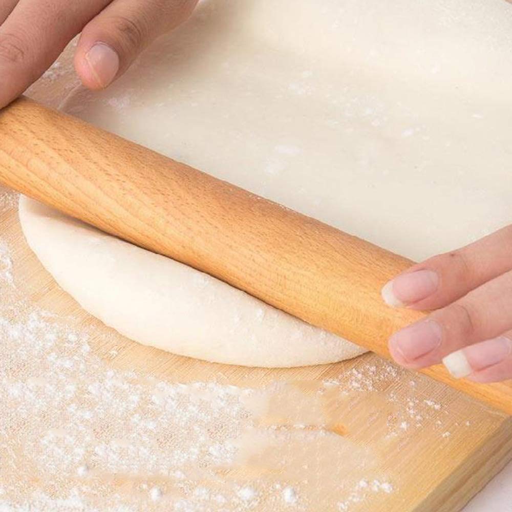 Mattarello in Legno Premium - Lunghezza 30 cm - Ideale per impasti per Pizza e Dolci al Forno - Superficie Antiaderente