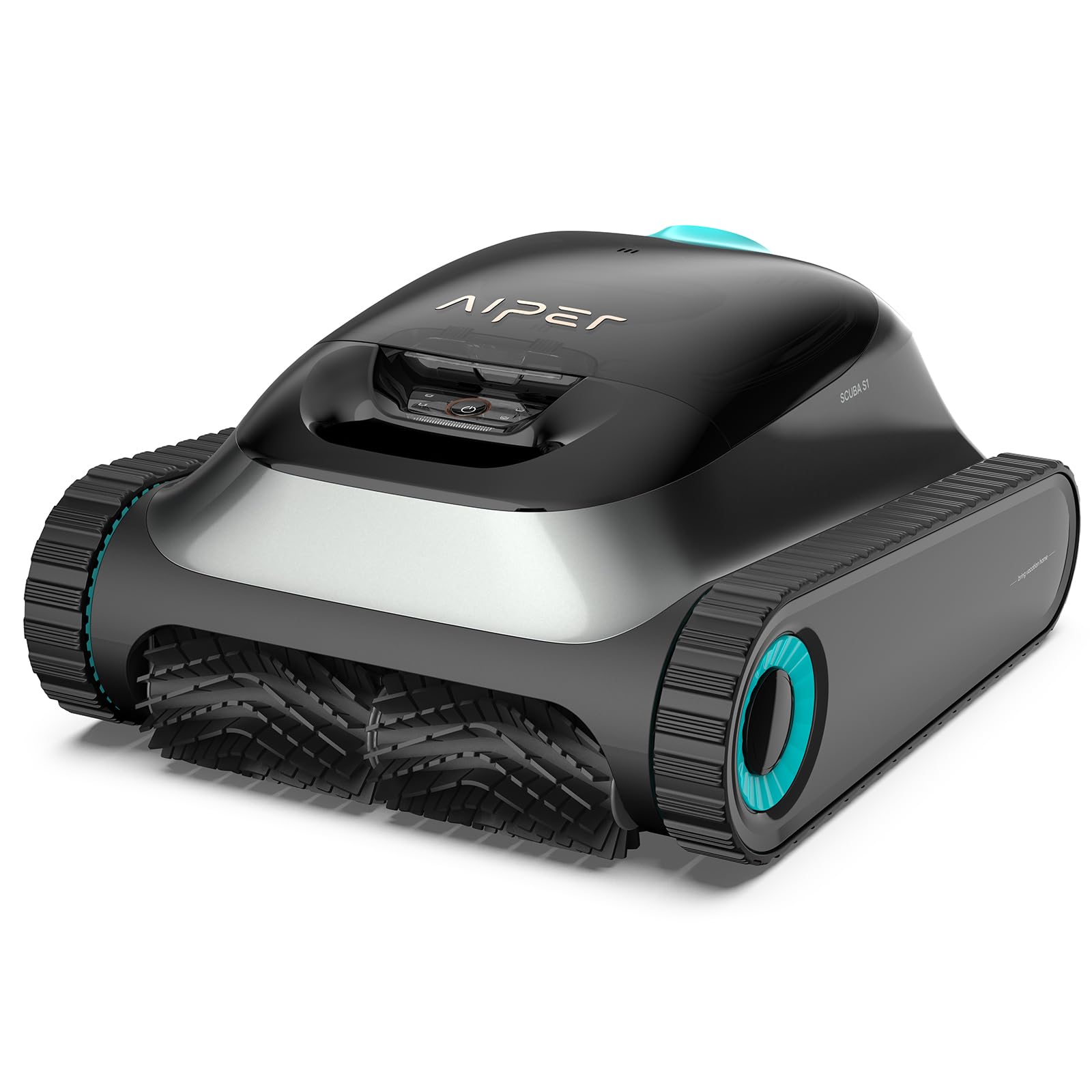 AIPER Scuba S1 Cordless Robotic Pool Cleaner, Smart Navigation, Wall Climbing Cleaning Vacuum, 150-Min Runtime for Inground Pools up to 1600 Sq.ft, Grey