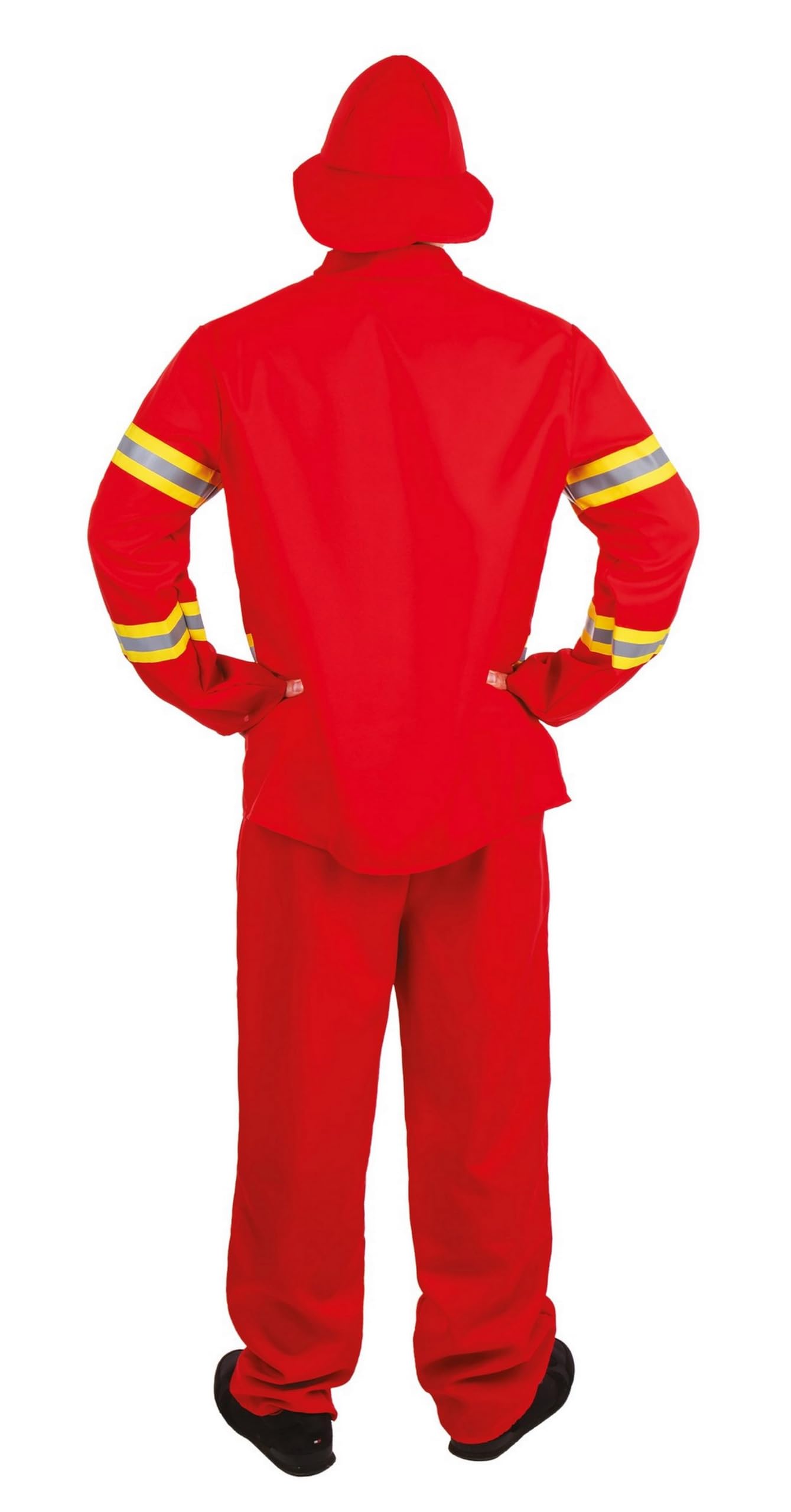 P'TIT CLOWN - Feuerwehrmann-Kostüm – Kostüm für Erwachsene – perfekt für Karneval, Kostümpartys und Themenveranstaltungen – bequem und realistisch – Polyester