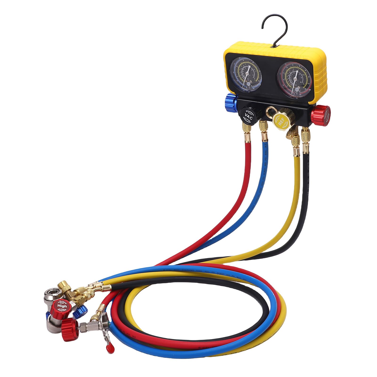 Collettore HVAC a 4 Vie Impostato con Tubi, Sostituiti per Refrigeranti R32 R32 R32 R134A R22, per Uso Professionale e Domestico