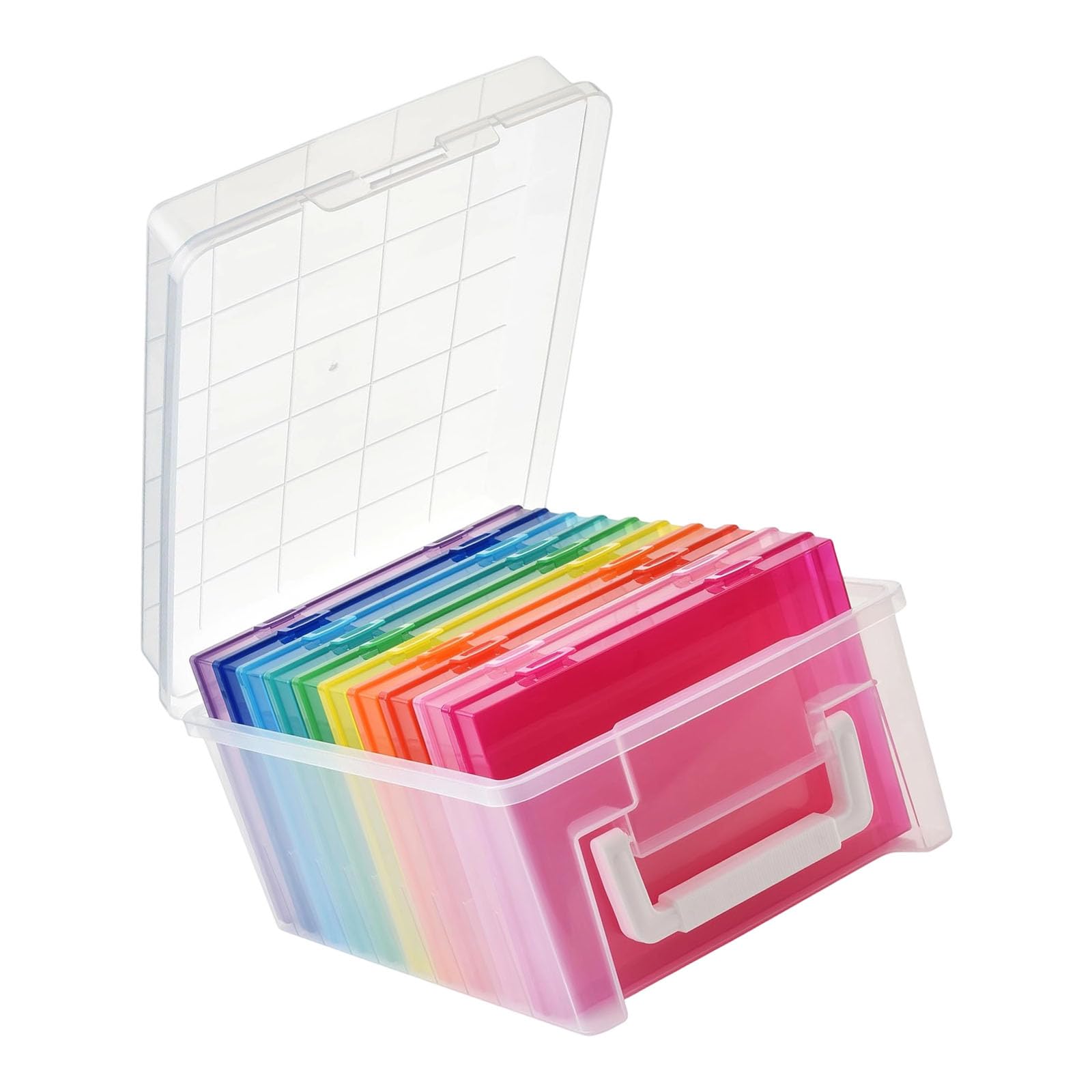 Msioytog Color Multi Pp Storage Box For Photos Postcards Organiser Postcard Storage Container