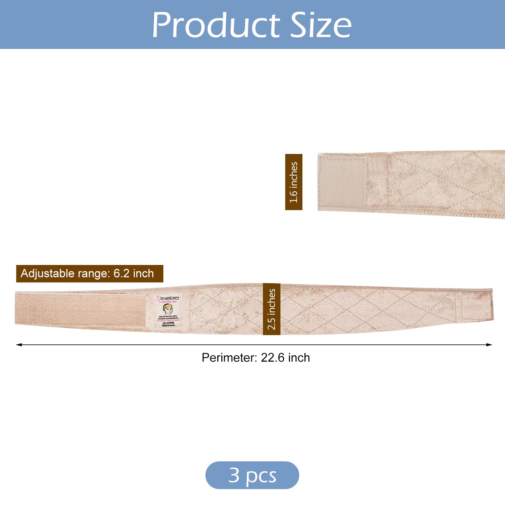 2Pcs Wig Grip,Velvet Wig Grip Band,Adjustable Non-Slip Headband for Wigs,Band to Hold Wig in Place,Chemotherapy Patients - Image 2