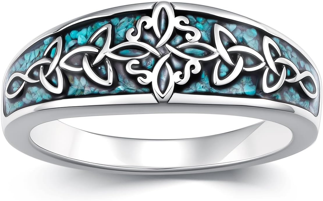 Natural Turquoise Rings for Men Women 925 Sterling Silver Boho Jewelry Vintage Rings Western Jewelry Gifts Loved Friends