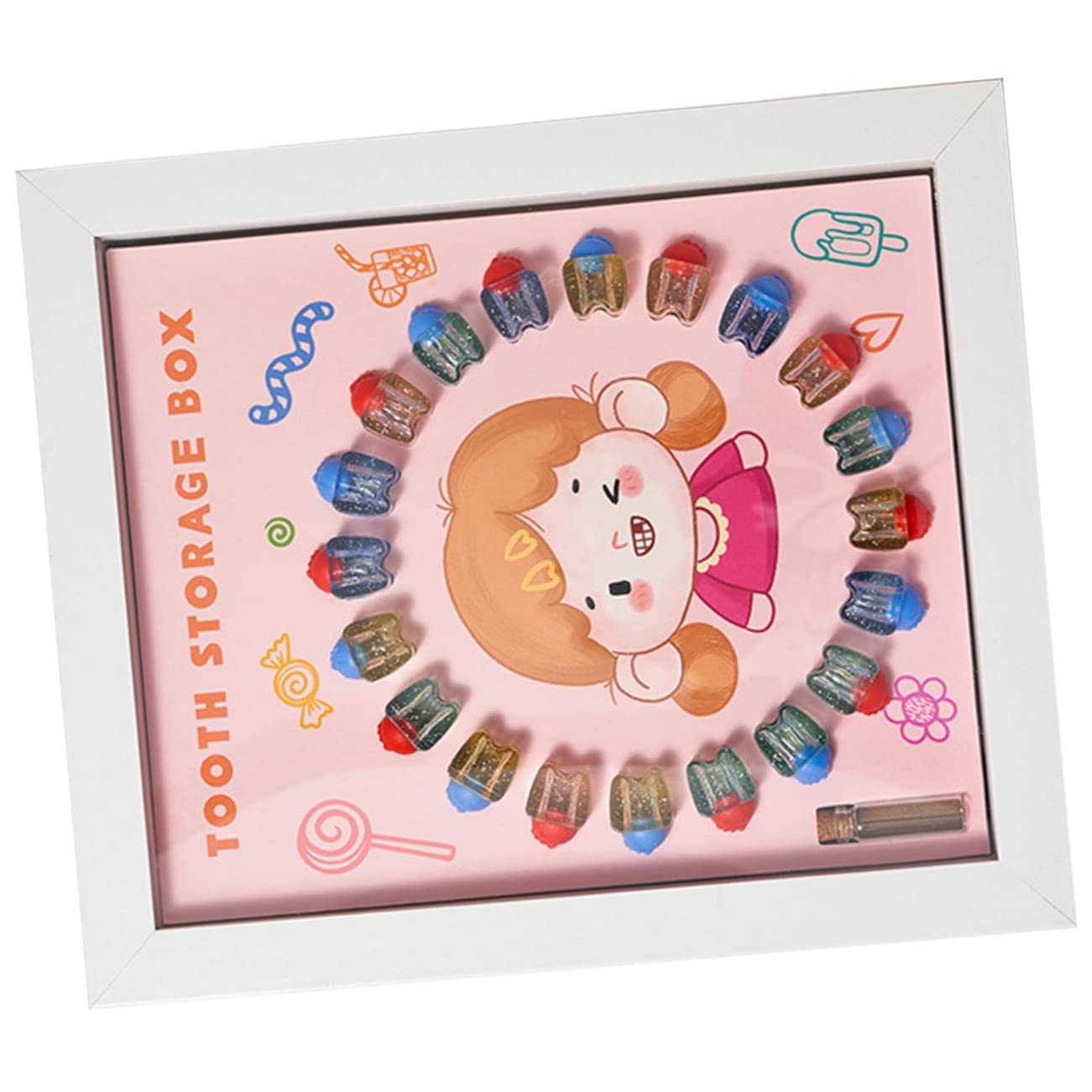 Portadientes para Recuerdo de Niños, 1 Juego, Abs Blanco