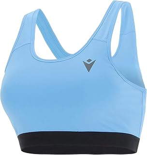 Macron Women's Run Kona Scb Beatrix Crop Bra Light Blue/Black Bra