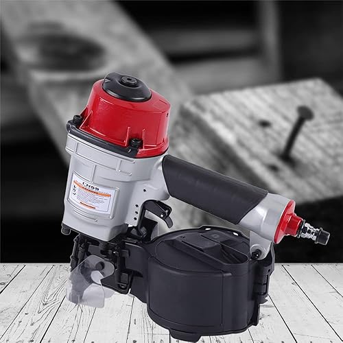 Miniatura 2 de HENHAIY Clavadora de bobina de aire, pistola de clavos profesional CN55, máquina de clavar neumática con motor de disparo rápido, revestimiento de