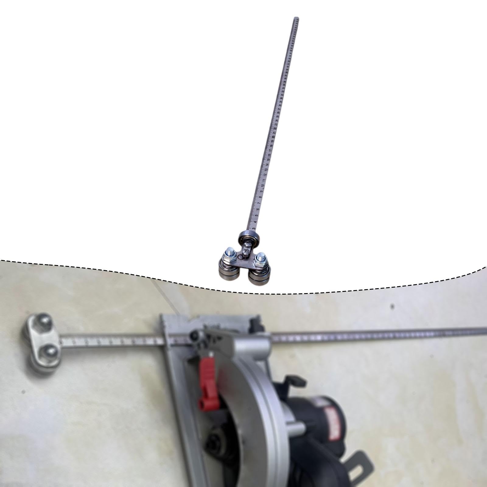 KESOTO Guida per con righello di profondità, accessorio robusto in metallo per lavori di falegnameria, posizionamento, taglio, rifilatura e fresatura, Style I