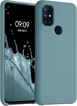 kwmobile Case for OnePlus Nord N10 5G Case - Soft Cover - Shockproof Silicone - Wireless Charging Arctic Night