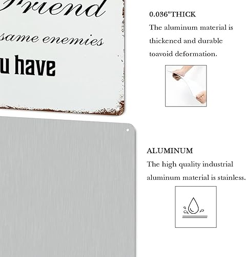 Vista 51 de LUIJORGY Letrero de metal con cita de amor con frase en inglés "Saying You Have to Dream Before Your Dreams Can Come True Wood Grain Inspiration