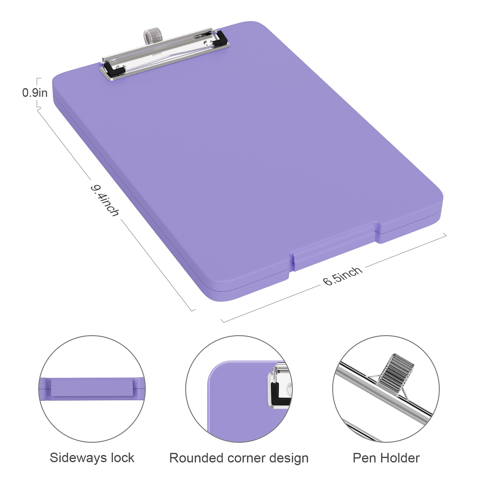 Piasoenc Small Clipboard with Storage, A5 Organization Box with Pen Holder - Image 2