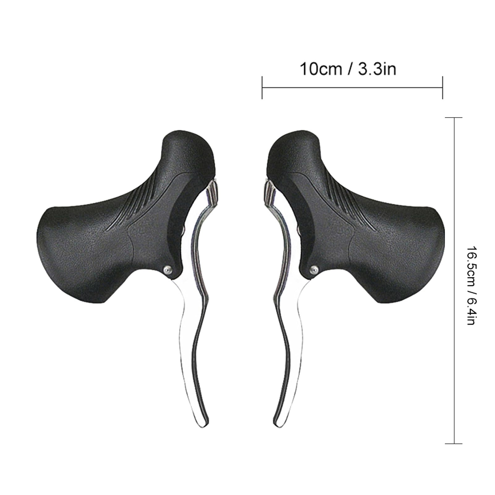 Wakects Road Bike Brake Lever, Universal Hand Brakes Level Abli Abs Abs Hands Hands Handle per il Manubrio da 22,2-23,8 Mm Dia (argento verniciato)