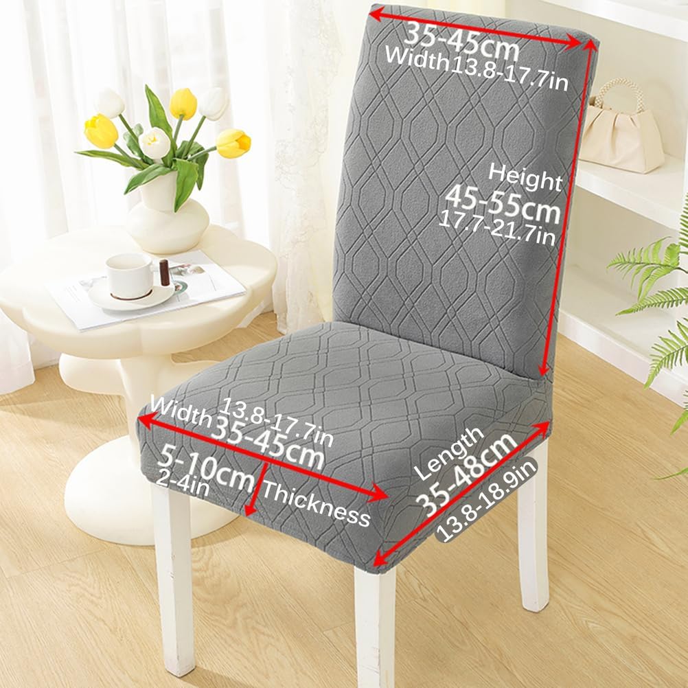 Blueb,4pcs, Velvet Dining Chair Cover 2/4/6Pcs Stretch Dining Chair Protector High Back Chairs Cover Dining Chair Slipcover with Elastic Band for Dining Room Hotel Washable