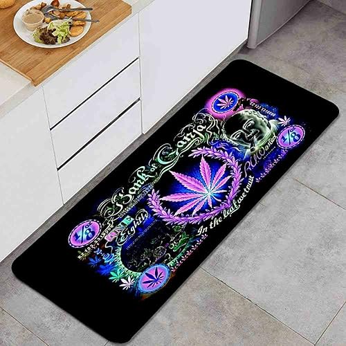 Alfombras y tapetes de cocina Bank of Ganja Marihuana Weed Money Acolchado Antifatiga Comfort Tapete de corredor para alfombra de suelo, alfombras