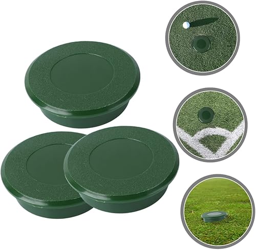 Miniatura 9 de Sosoport 12 piezas de cubierta de copa de agujero verde para poner cubiertas de copa verdes para poner agujeros de golf, cubierta de perforación de