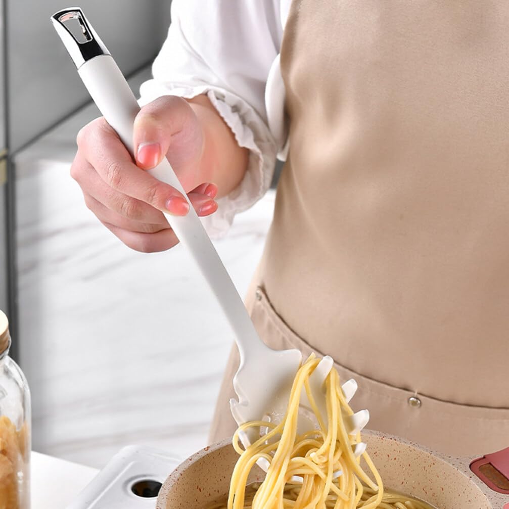 Cabilock Silicone Pasta Fork, Silicone Pasta Spoon, Pasta Spoon with Teeth, Pasta Spoon Spaghetti Server, Silicone Spaghetti Spoon Server Tool