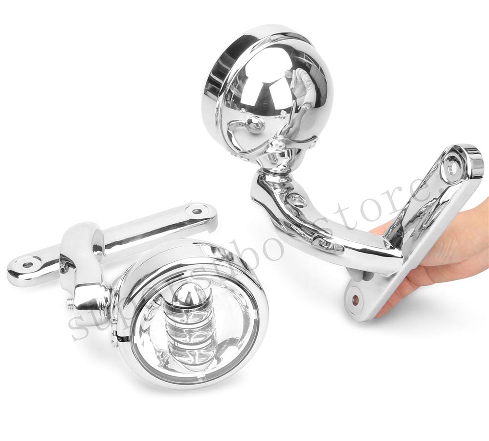 LYXY-PARTS INDNICE chromed LED passing light Street glide For harley davidson led lights fog light bracket road king fog lighting motorcycle electra glide lights